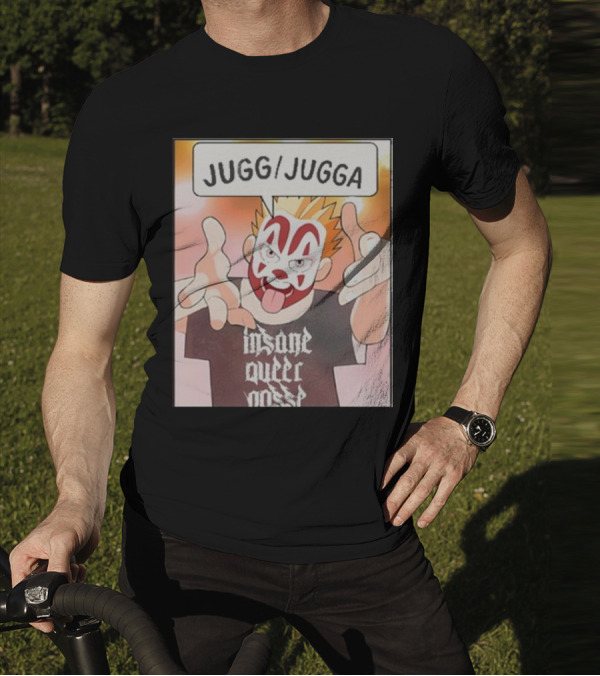 Jugg Jugga Insane Queer Posse Cartoon Character Clown Face T-Shirt