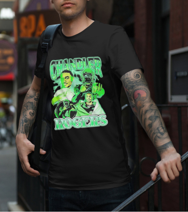 Chandler Rogers Vintage Lightweight Football Eagle Green T-Shirt