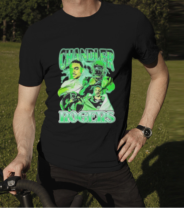 Chandler Rogers Vintage Lightweight Football Eagle Green T-Shirt