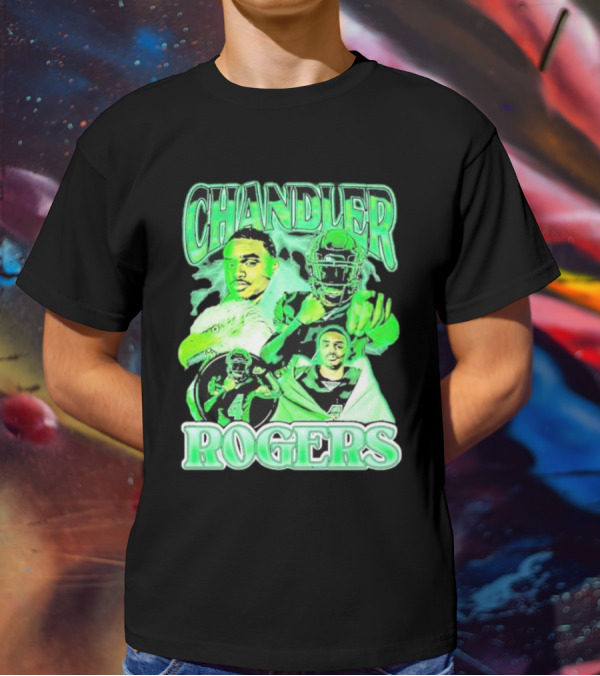 Chandler Rogers Vintage Lightweight Football Eagle Green T-Shirt