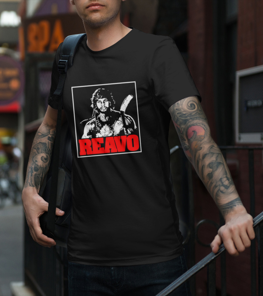 REAVO Hockey Warrior Illustration With Flow Jerguson Reavo T-Shirt