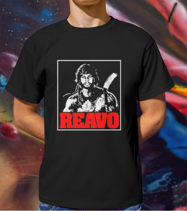 REAVO Hockey Warrior Illustration With Flow Jerguson Reavo T-Shirt