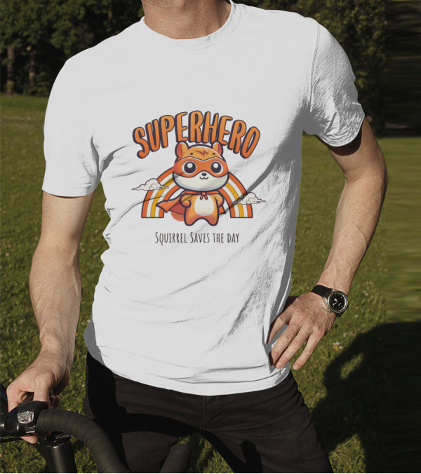 Superhero Squirrel Saves The Day T-Shirt