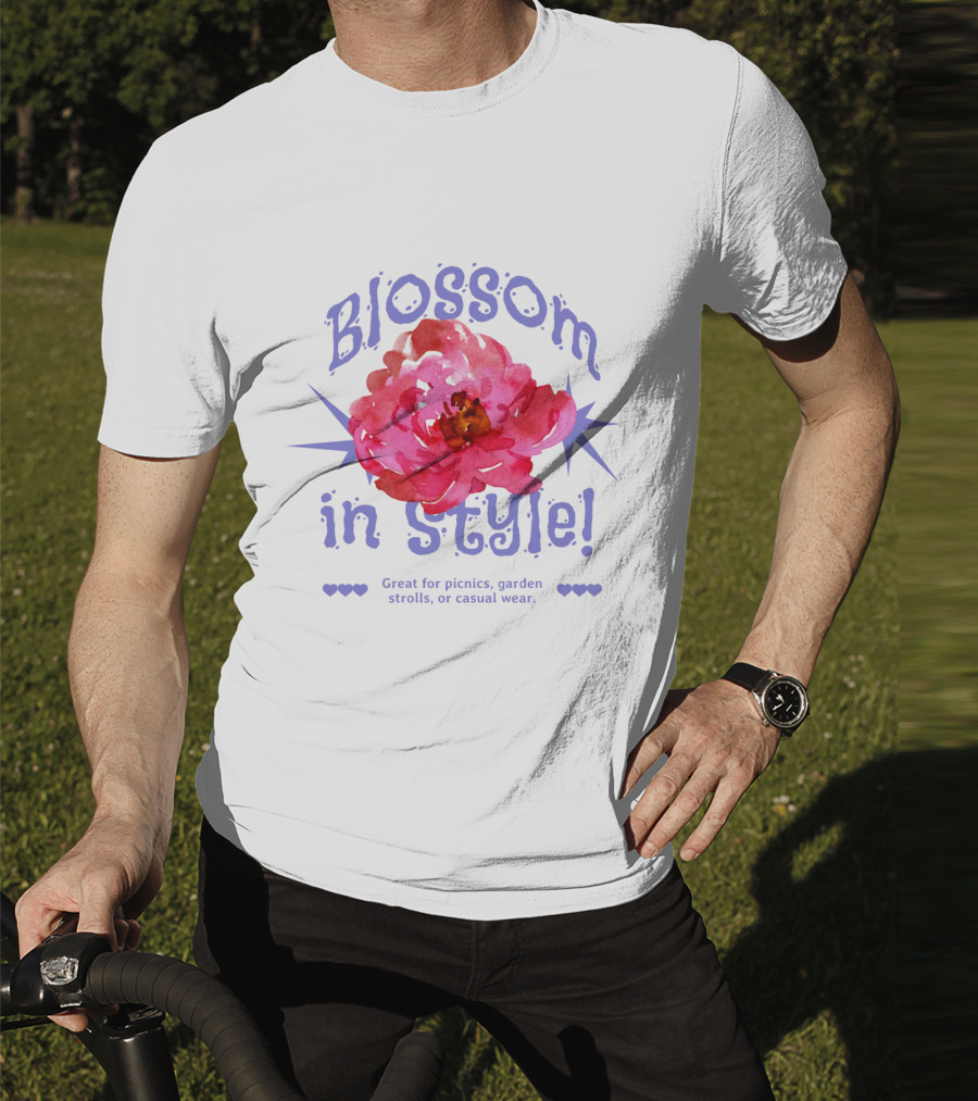 Blossom In Style Great For Picnics Garden Strolls Or Casual Wear T-Shirt