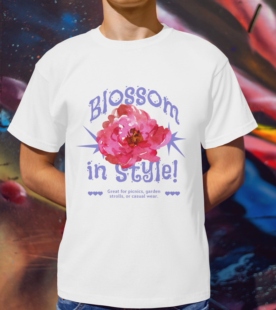 Blossom In Style Great For Picnics Garden Strolls Or Casual Wear T-Shirt