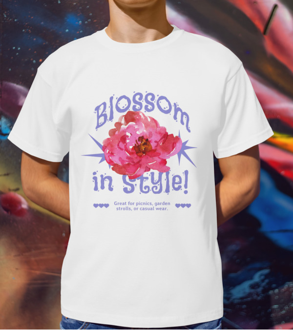 Blossom In Style Great For Picnics Garden Strolls Or Casual Wear T-Shirt