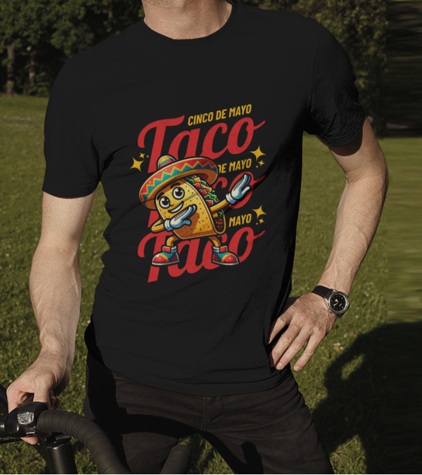 Cinco De Mayo Taco Fest With Sombrero And Stars T-Shirt
