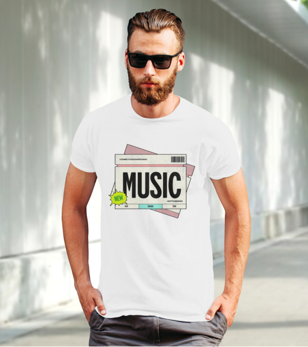 NEW MUSIC LISTENING TO YOUR FAVORITE MUSIC PLAY RECORD STOP KITTLDESIGN T-Shirt