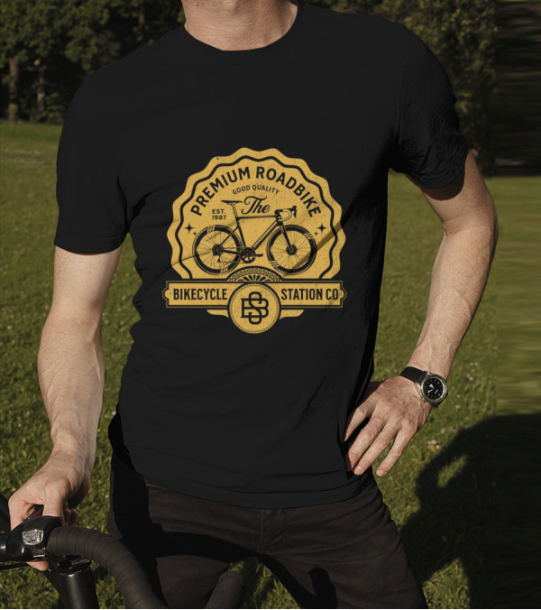 Premium Roadbike Good Quality Bikecycle Station Co. Est. 1987 T-Shirt