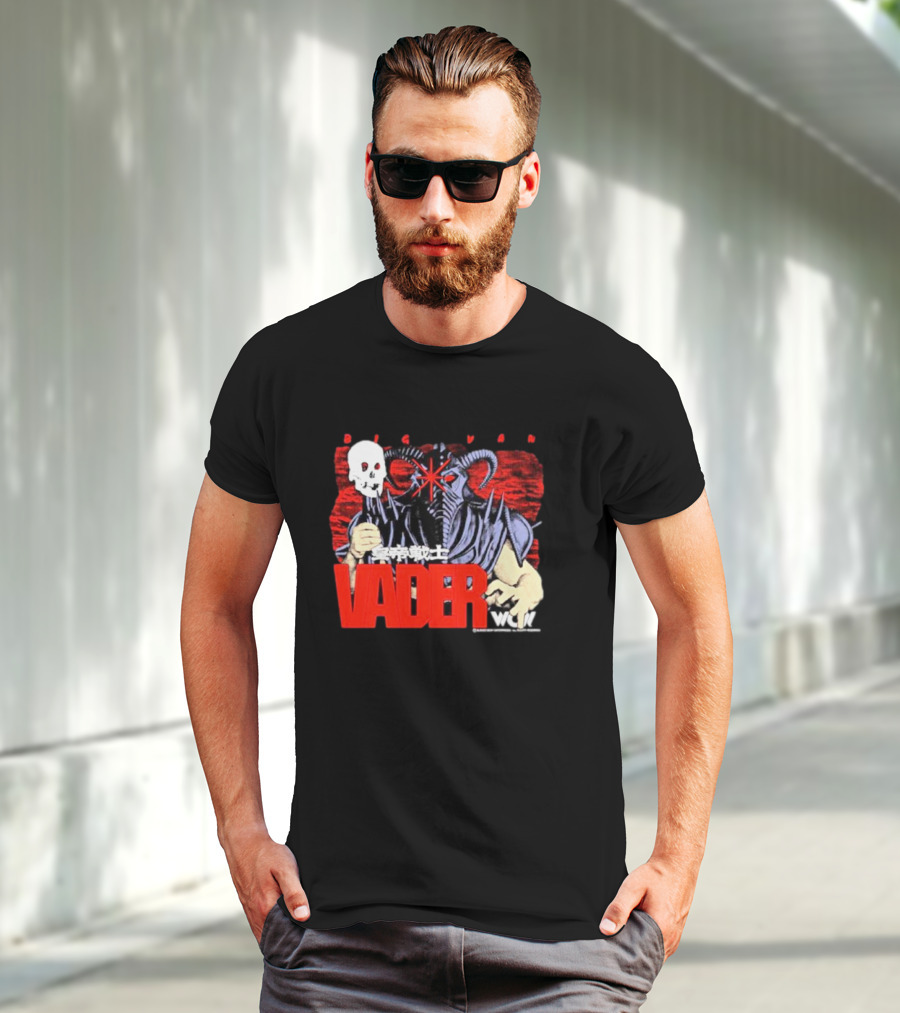 Big Van Vader WCW Skull Mask Japanese Text T-Shirt