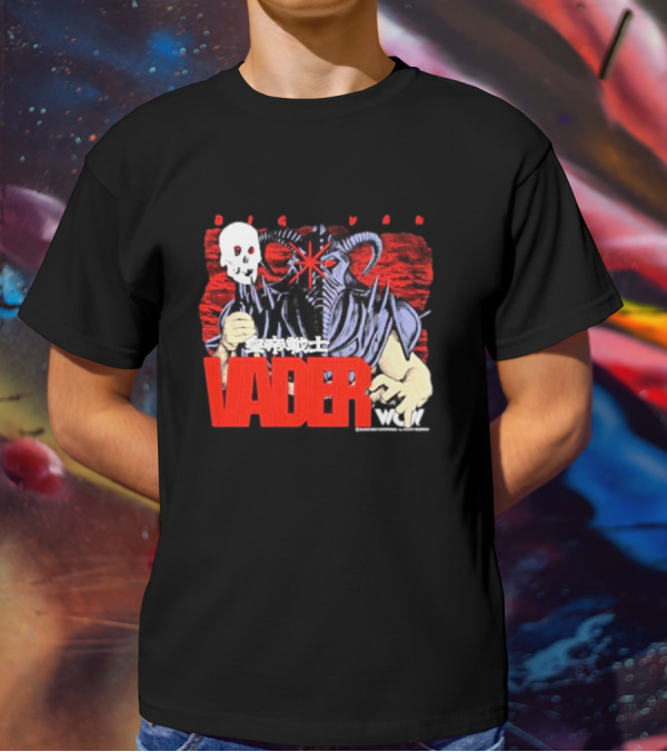Big Van Vader WCW Skull Mask Japanese Text T-Shirt