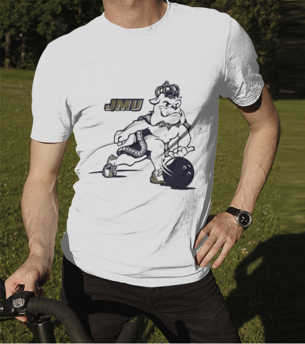 JMU Dukes Football Bowling Mascot T-Shirt