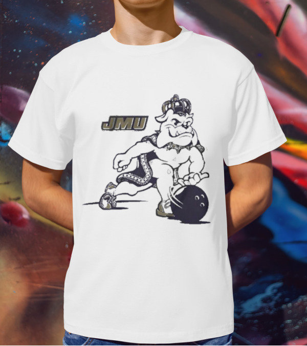 JMU Dukes Football Bowling Mascot T-Shirt