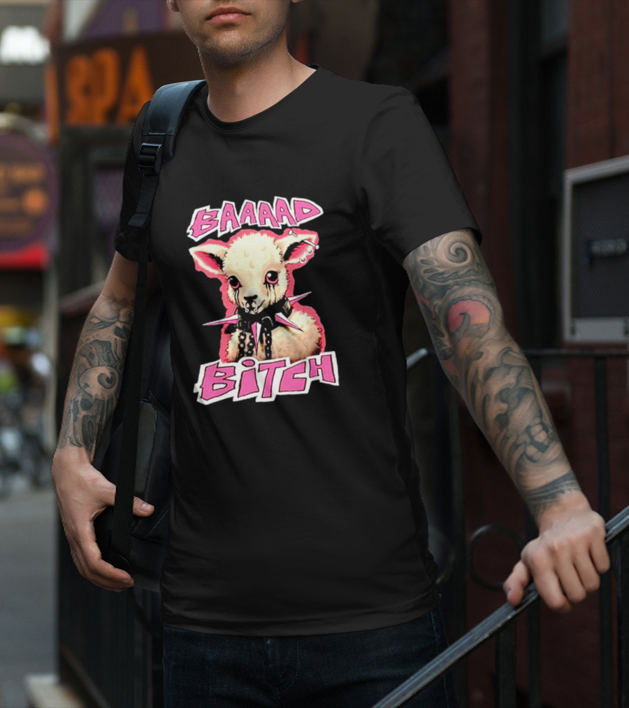 BAAAAD Bitch Sheep With Punk Rock T-Shirt