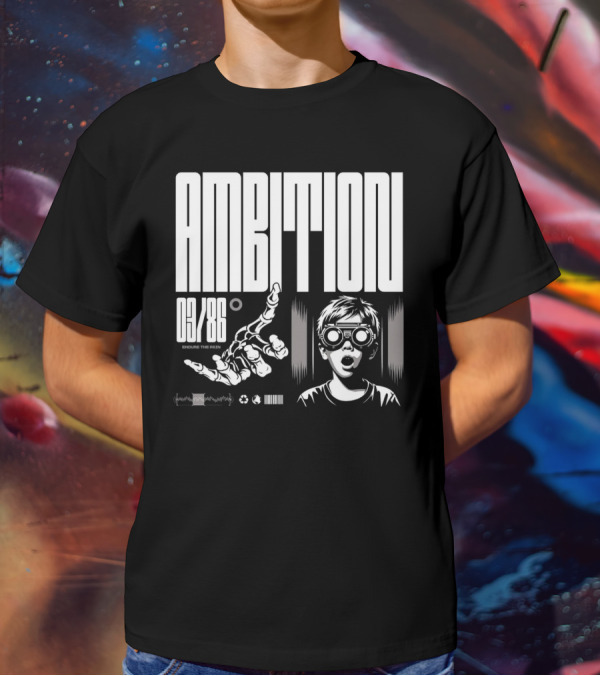 AMBITION 03/86 Embrace The Dawn Child With Goggles And Robotic Hand T-Shirt