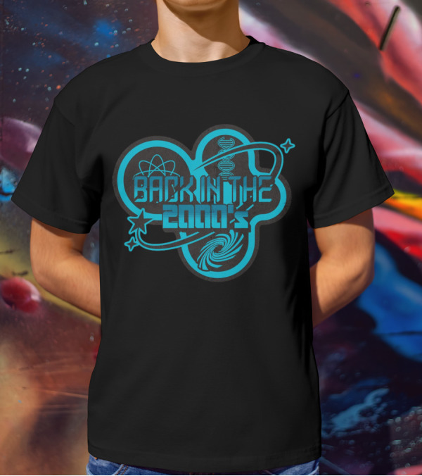 Back In The 2000's Retro DNA Atom Stars Swirl Science T-Shirt