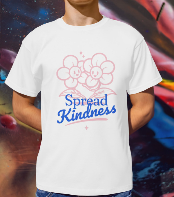 Spread Kindness Cute Smiling Flowers T-Shirt