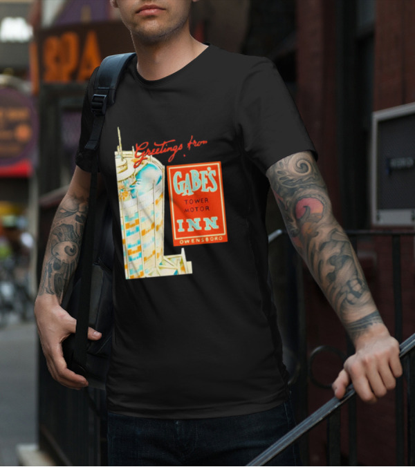 Greetings From Gabe's Tower Motor Inn Owensboro Retro Travel Souvenir T-Shirt