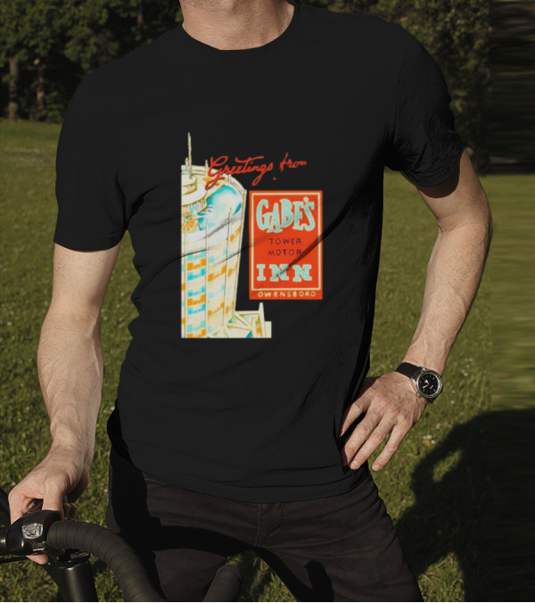 Greetings From Gabe's Tower Motor Inn Owensboro Retro Travel Souvenir T-Shirt