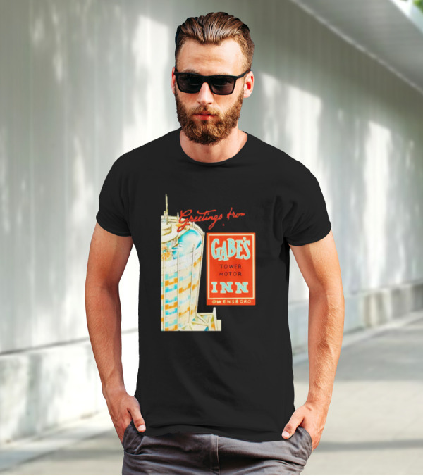 Greetings From Gabe's Tower Motor Inn Owensboro Retro Travel Souvenir T-Shirt