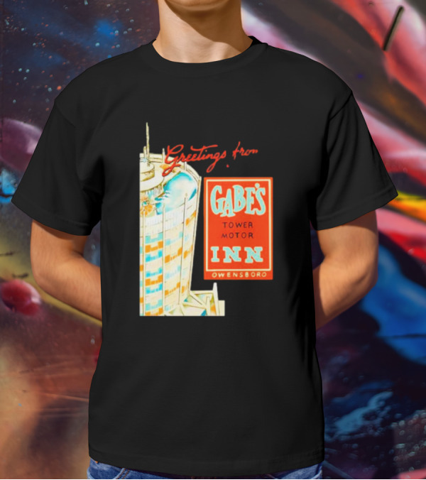 Greetings From Gabe's Tower Motor Inn Owensboro Retro Travel Souvenir T-Shirt
