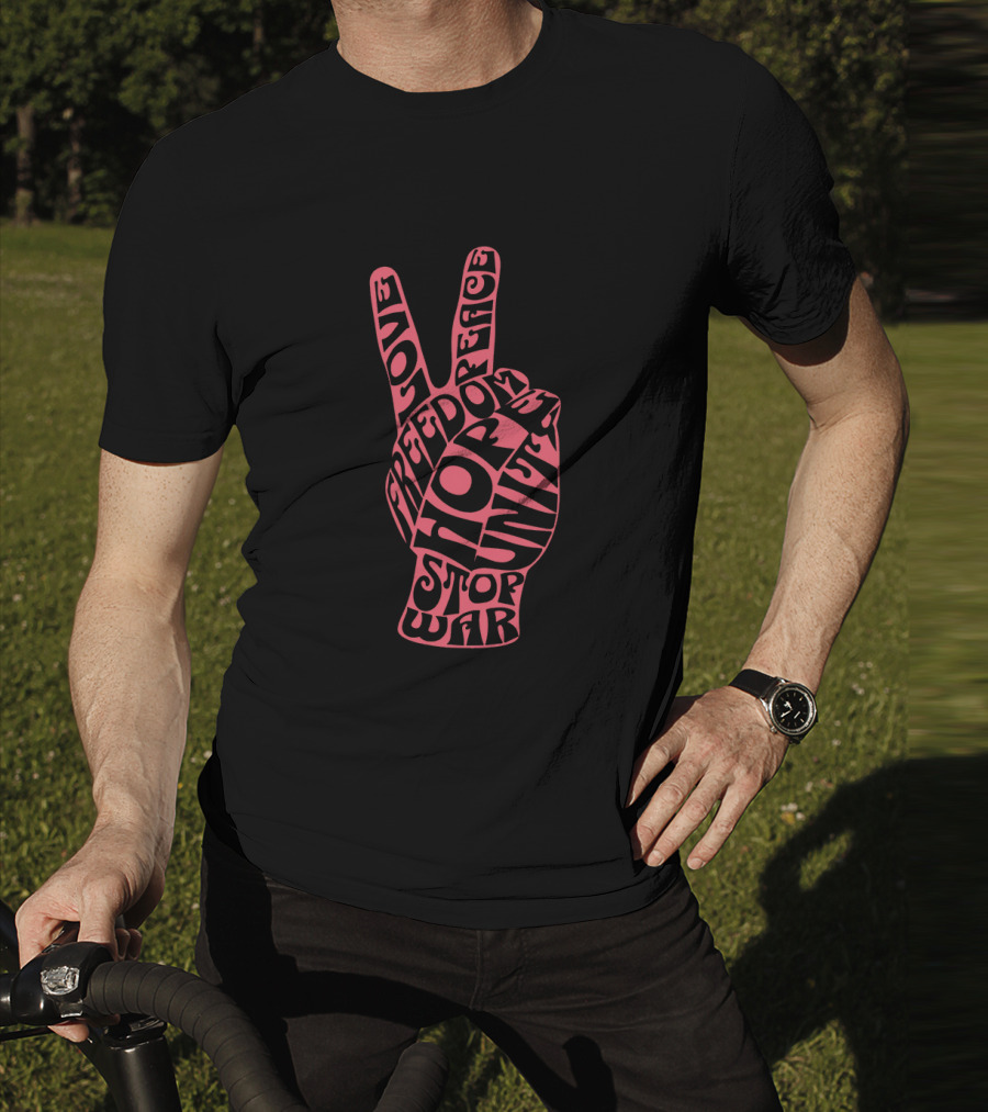 60s Challenge Love Peace Freedom Hope Unity Stop War T-Shirt