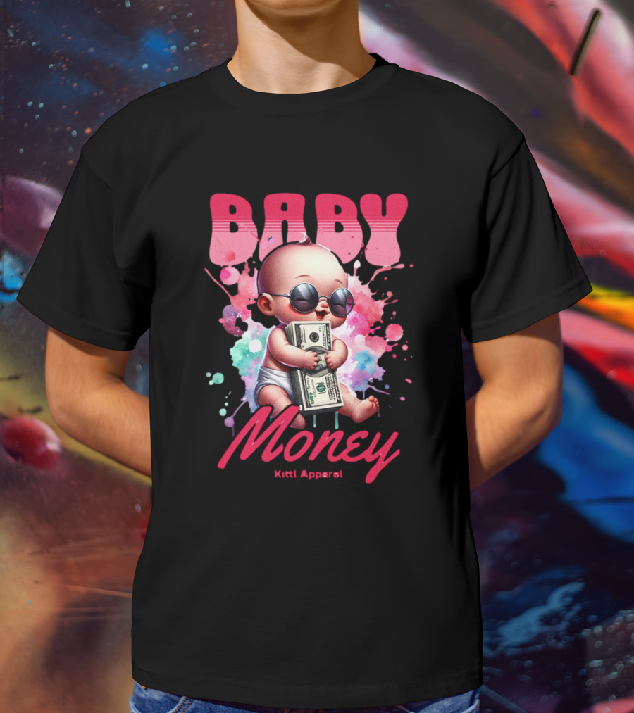 Baby Money Kitti Apparel Sunglasses Color Splash T-Shirt