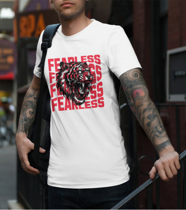 FEARLESS Fearless Tiger Roaring Face T-Shirt