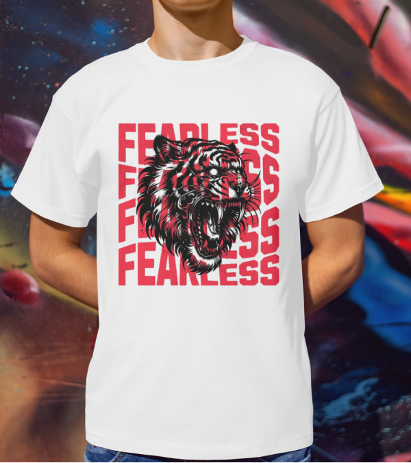 FEARLESS Fearless Tiger Roaring Face T-Shirt