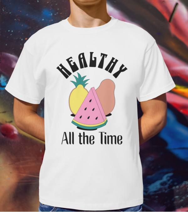 Healthy All The Time Watermelon Lemon Pear T-Shirt