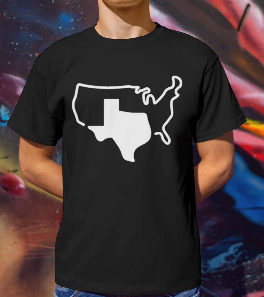 Grand Texas Humor Map Outline T-Shirt