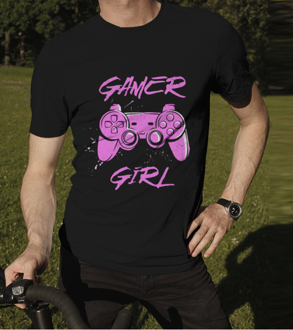 Gamer Girl Pink Controller T-Shirt