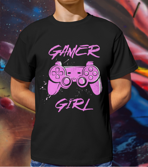 Gamer Girl Pink Controller T-Shirt