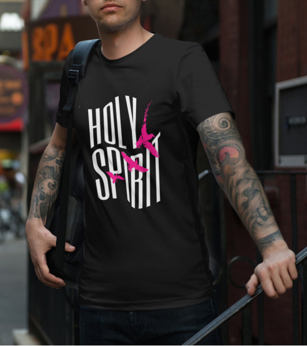 Holy Spirit Pink Birds Streetwear T-Shirt