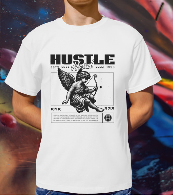 Hustle Hard Angel EST 1998 T-Shirt
