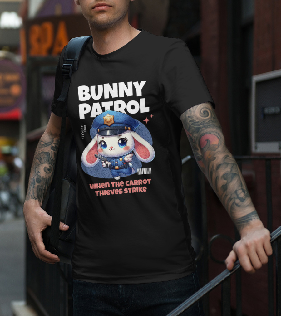 Bunny Patrol Kids Apparel When The Carrot Thieves Strike T-Shirt