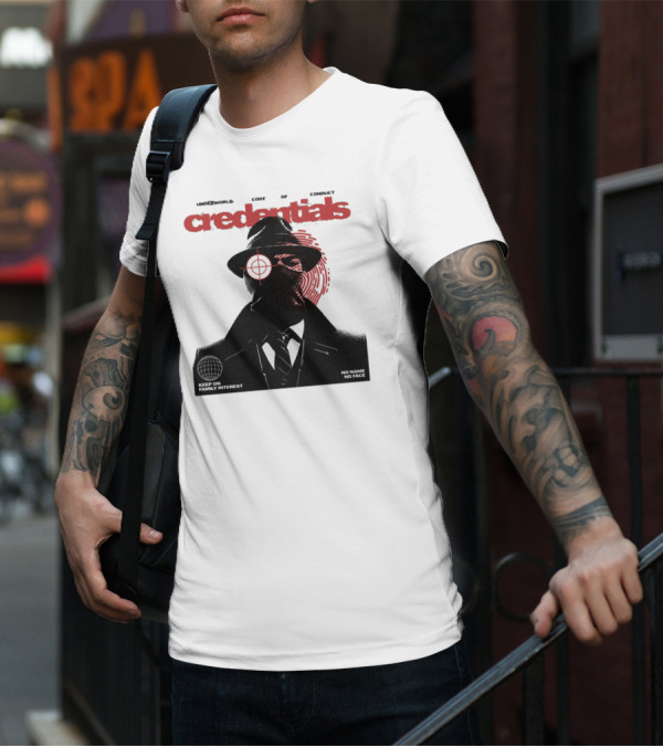 Credentials Underworld Code Of Conduct Keep On Family Interest No Name No Face T-Shirt