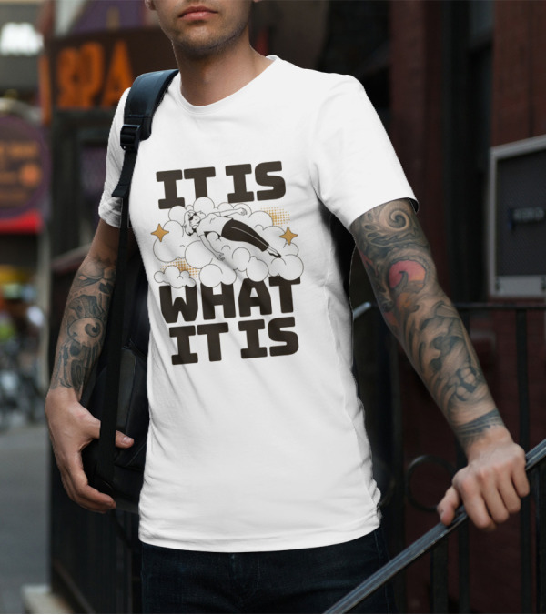 IT IS WHAT IT IS Clouds And Stars Relaxed Figure T-Shirt