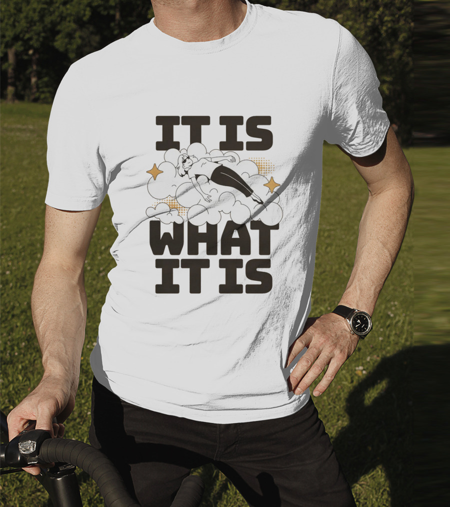 IT IS WHAT IT IS Clouds And Stars Relaxed Figure T-Shirt
