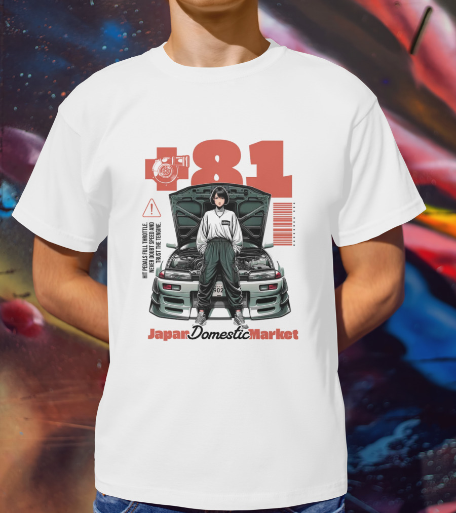 81 Japan Domestic Market Warning Import High Torque T-Shirt