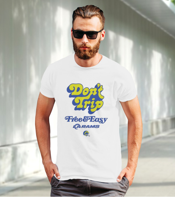 Don’t Trip Los Angeles Rams Free And Easy Blue And Yellow T-Shirt