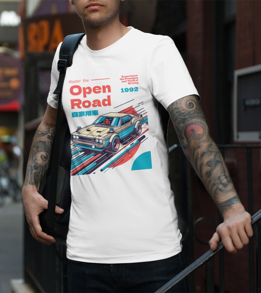 Master The Open Road 1992 Experience The Freedom And Thrill Of Driving Japan Car T-Shirt