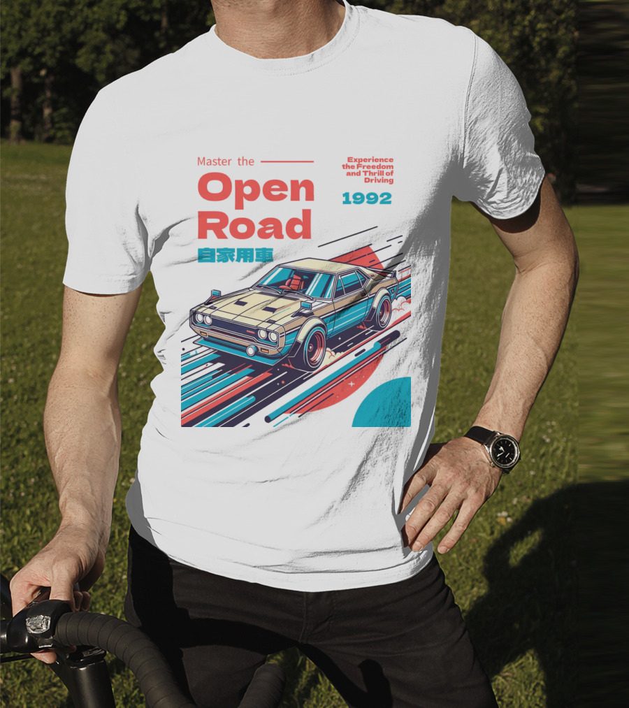 Master The Open Road 1992 Experience The Freedom And Thrill Of Driving Japan Car T-Shirt
