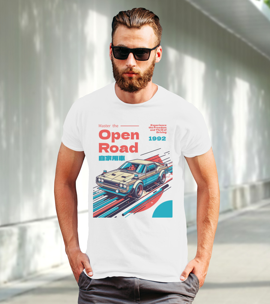 Master The Open Road 1992 Experience The Freedom And Thrill Of Driving Japan Car T-Shirt