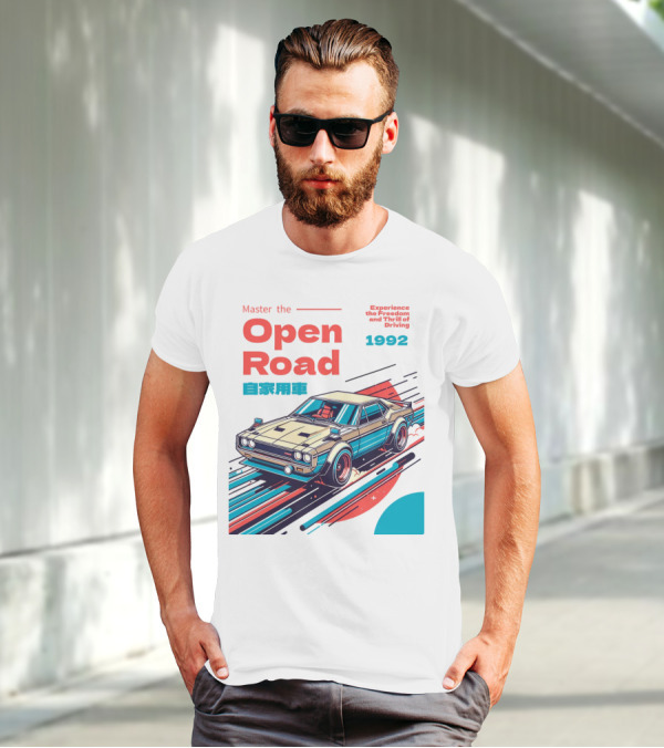 Master The Open Road 1992 Experience The Freedom And Thrill Of Driving Japan Car T-Shirt