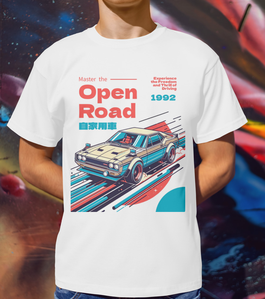 Master The Open Road 1992 Experience The Freedom And Thrill Of Driving Japan Car T-Shirt