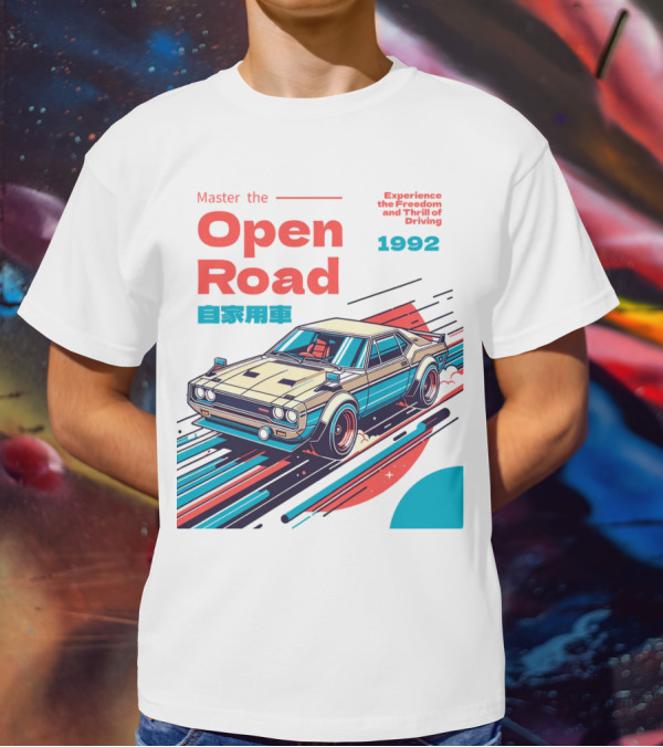 Master The Open Road 1992 Experience The Freedom And Thrill Of Driving Japan Car T-Shirt