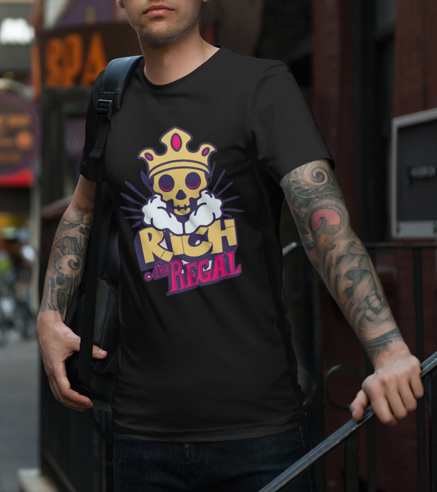 Rich And Regal Skull With Crown Icon T-Shirt