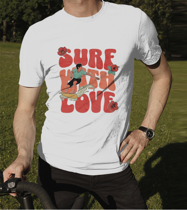 Surf With Love Hibiscus Wave Rider T-Shirt