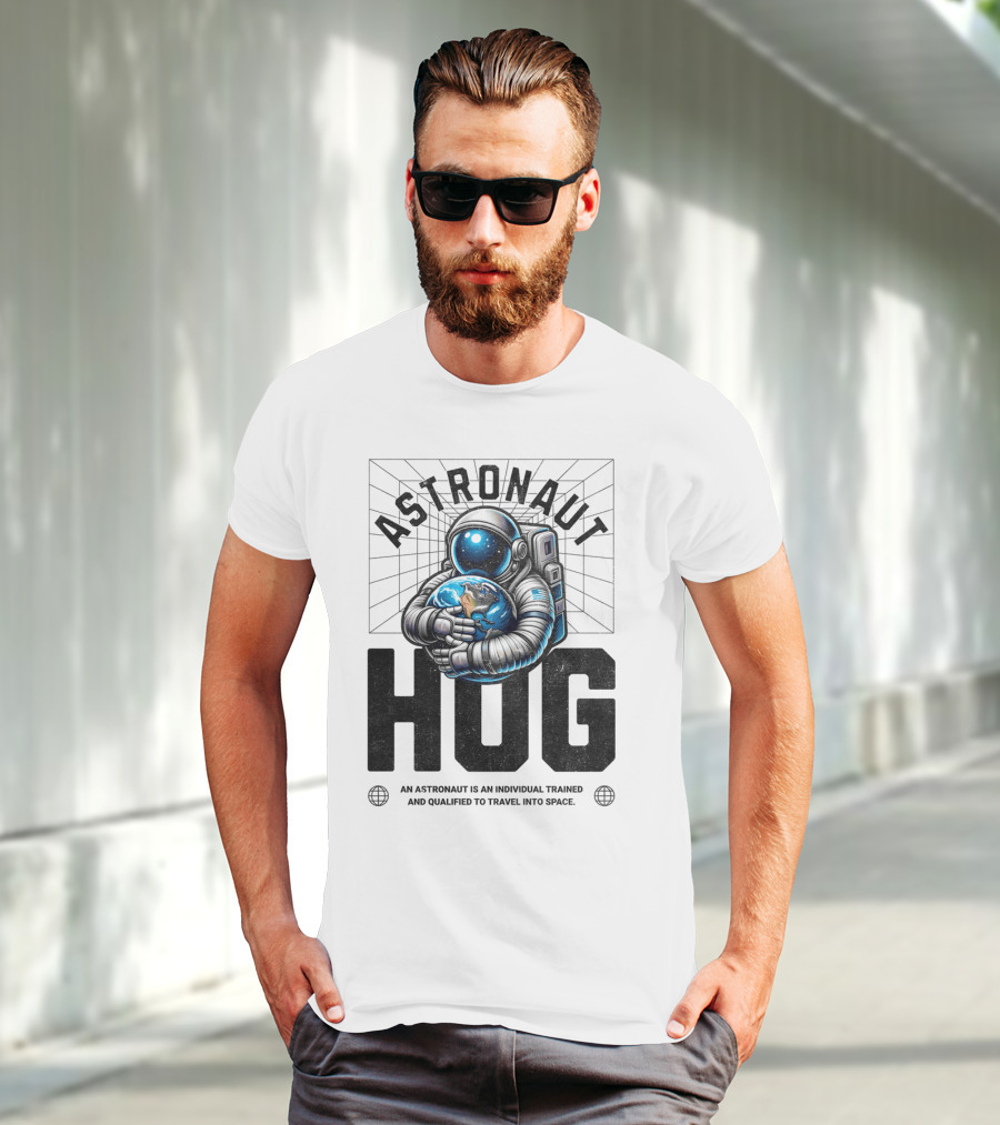 Astronaut Hug Earth Embrace Space Travel Qualification T-Shirt